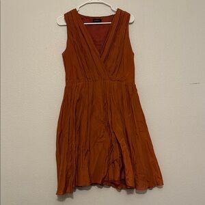 Caroll Terracotta Sleeveless Mini Dress size 38